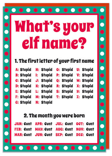 What’s your Elf Name