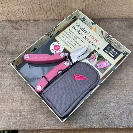 Folding Garden Secateurs - Fushia Pink