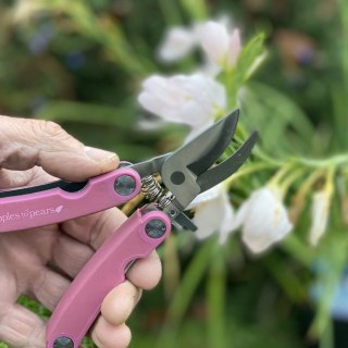 Folding Garden Secateurs - Fushia Pink