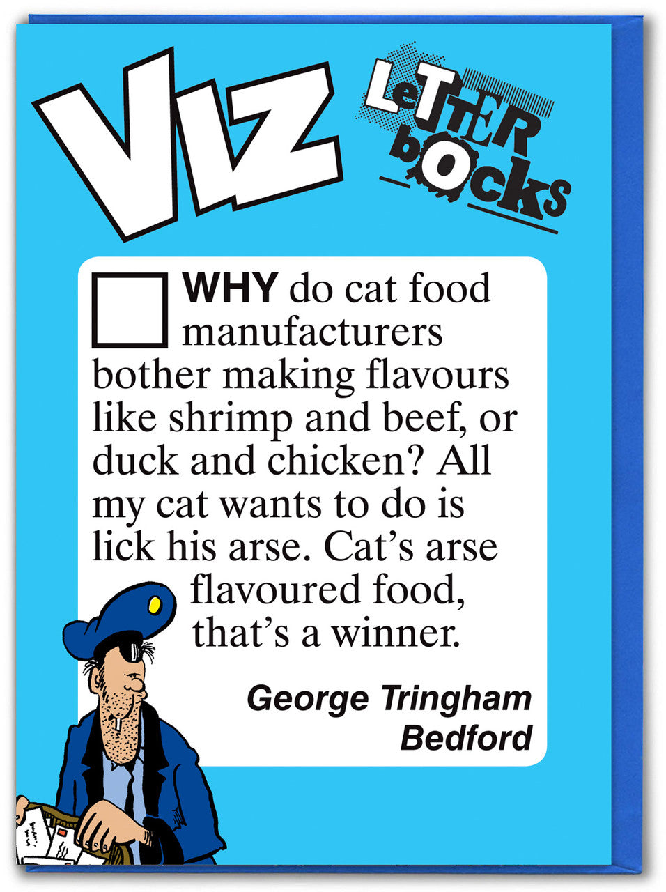 Viz Letterbocks card - Catfood