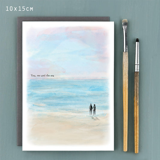 Seascape card - You, me & the sea