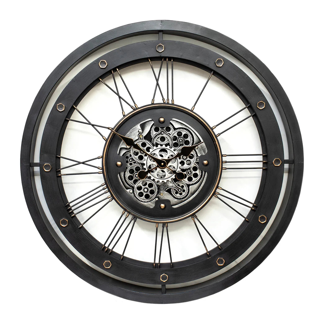 Cog Clock - Giant Spoked Wall Clock