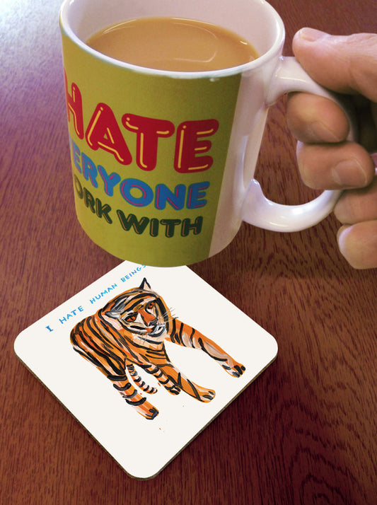 Adult Humour Coaster - Hate People