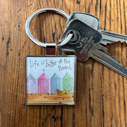 Alex Clark Keyring- Life is better at the beach