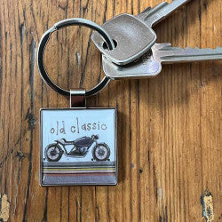 Alex Clark Keyring - Old Classic (black motorbike)