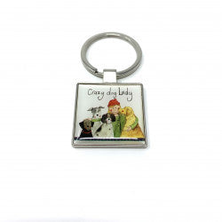 Alex Clark Keyring - Crazy Dog Lady