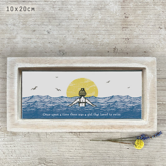 Seascape long picture - Once upon a time there was a girl who loved to swim