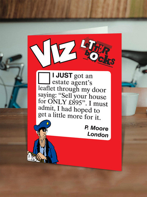 Viz humour card -Estate Agent