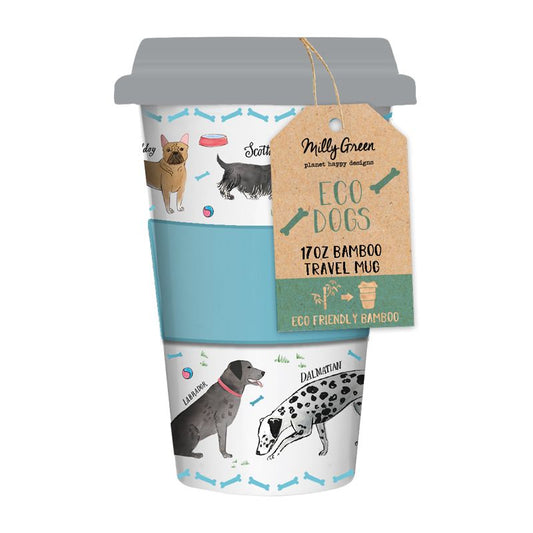 Bamboo travel mug - Debonair Dogs