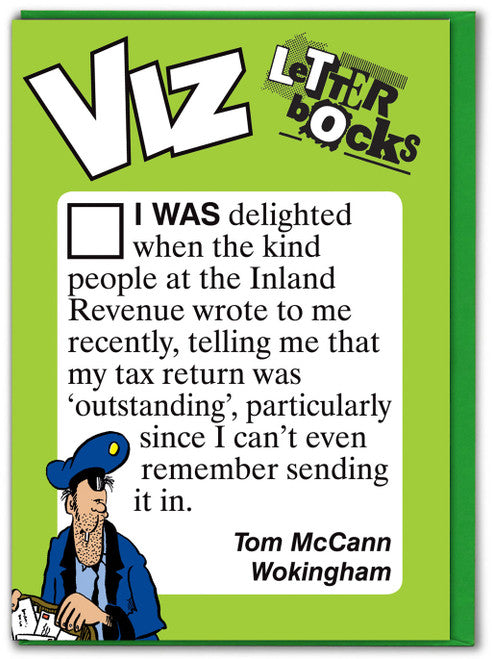 Viz Letterbocks card - Inland Revenue