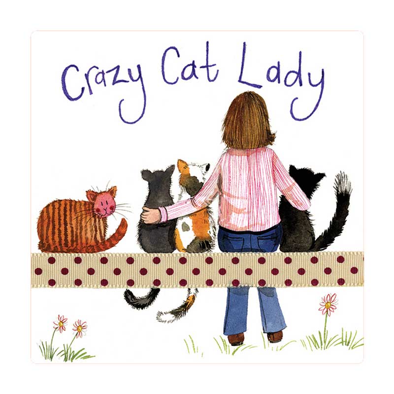 Alex Clark Fridge Magnet - Crazy Cat Lady