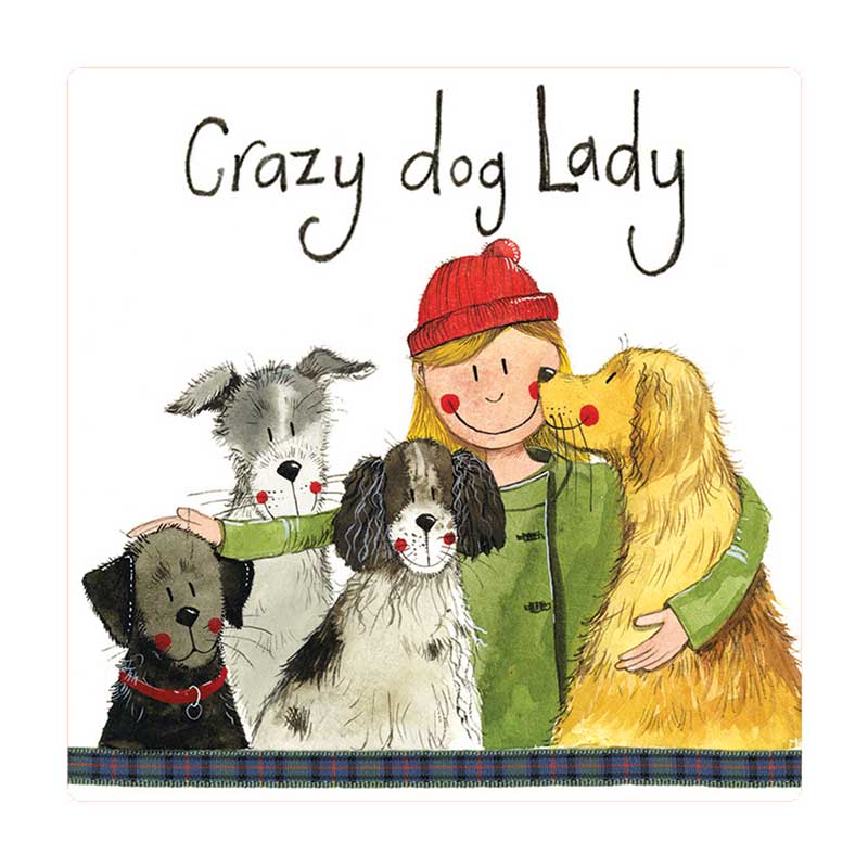 Alex Clark Fridge Magnet - Crazy Dog Lady