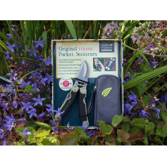 Folding Garden Secateurs - Green