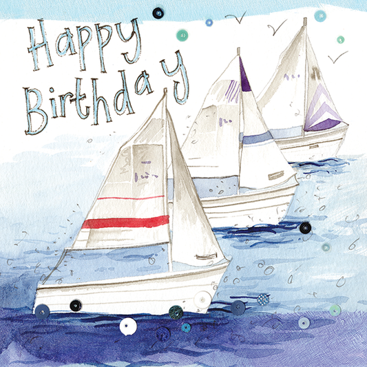 Happy Birthday - Sailing Boats