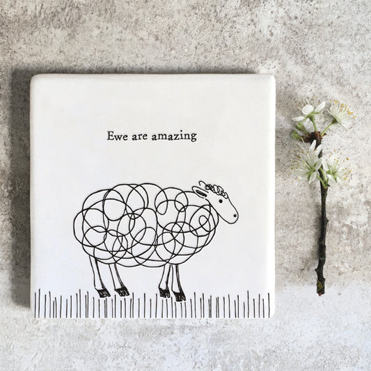 Square Coaster - Ewe are amazing