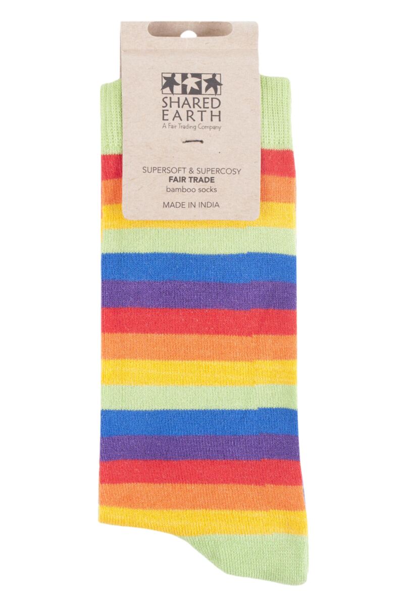 Bamboo Socks - Rainbow Striped