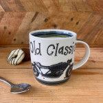 Alex Clark Mug - Black Old Classic Motorbike