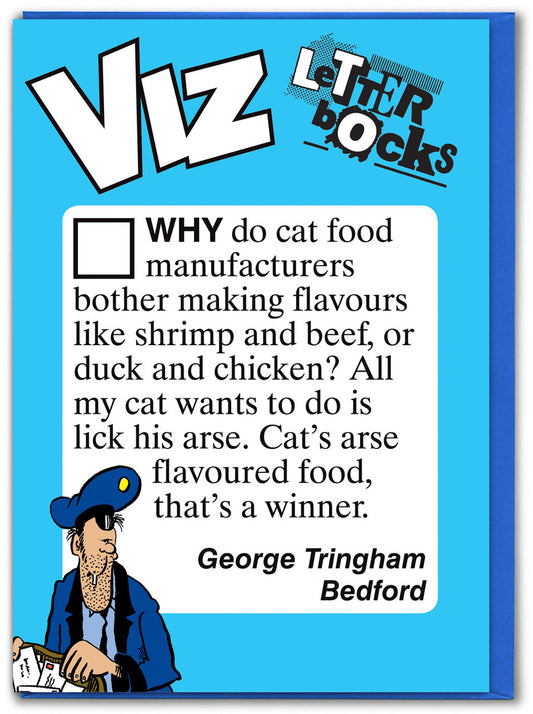 Viz Letterbocks card - Catfood